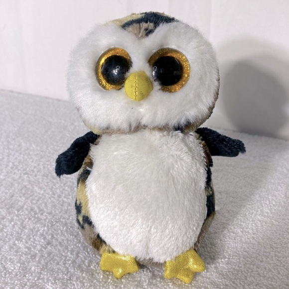 Ty Beanie Boo Owliver The Camouflaged Owl Plush Toy Stuffed Animal - Picture 2 of 11